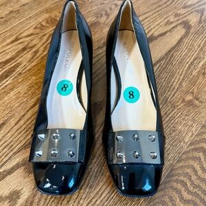 NWT Napoleoni Black Patent Leather Shoes Size 8